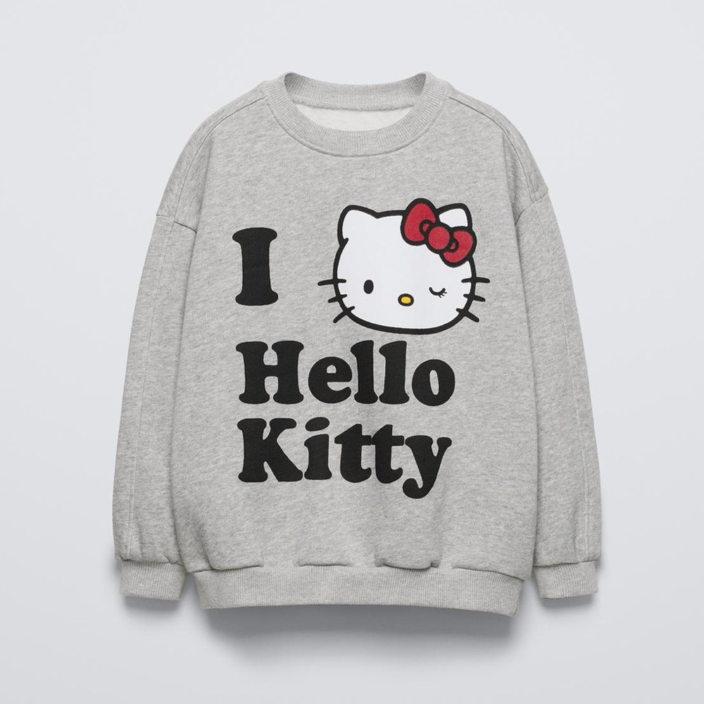 ZARA I LOVE HELLO KITTY SWEATSHIRT
